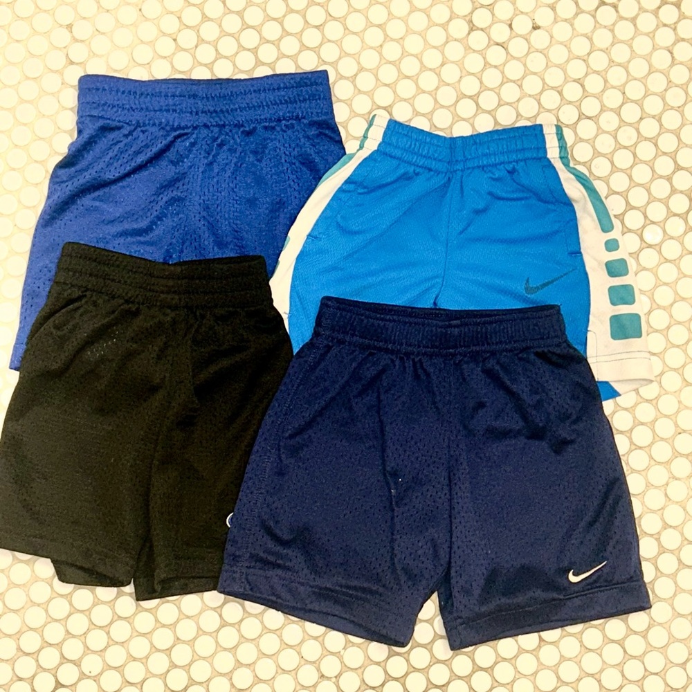 Nike and Champion Kids' Athletic Shorts Set - Blue and Black